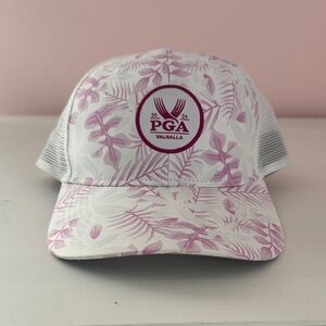 PGA Valhalla White and Pink Cap